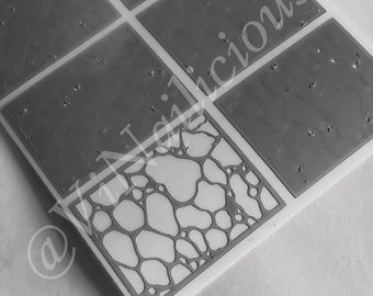 Marbled nail stencils