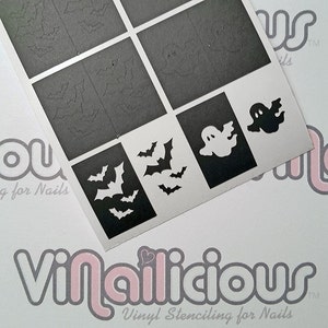 Bats & Ghosts nail stencils