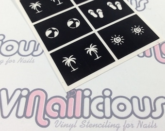 Fun in the Sun Variety sheet nail stencils