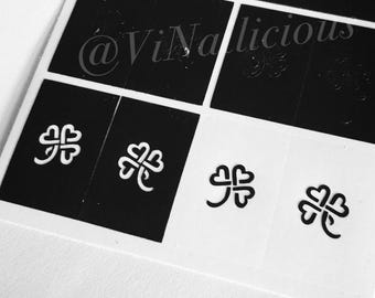 Celtic Shamrocks nail stencils