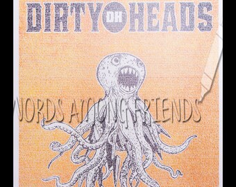 Dirty Heads word art print