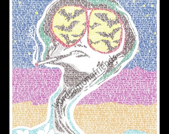 Fear and Loating in Las Vegas word art print