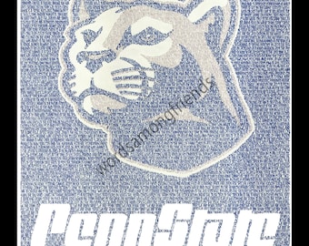 Penn State word art print