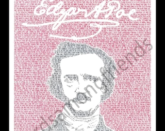 Edgar Allan Poe word art print