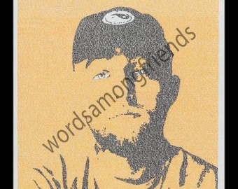 Mac Miller word art print