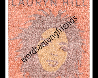 Lauryn Hill word art print