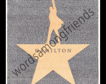 Hamilton word art print