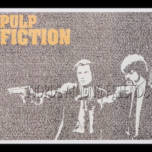 Pulp Fiction word art print