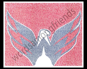 Washington Capitals word art print