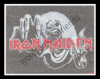 Iron Maiden word art print