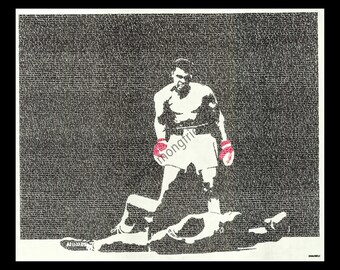 Muhammad Ali word art print