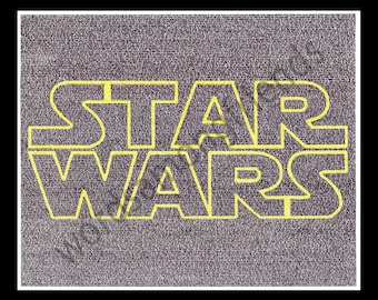 Star Wars word art print