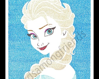 Frozen word art print