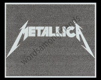 Metallica word art print
