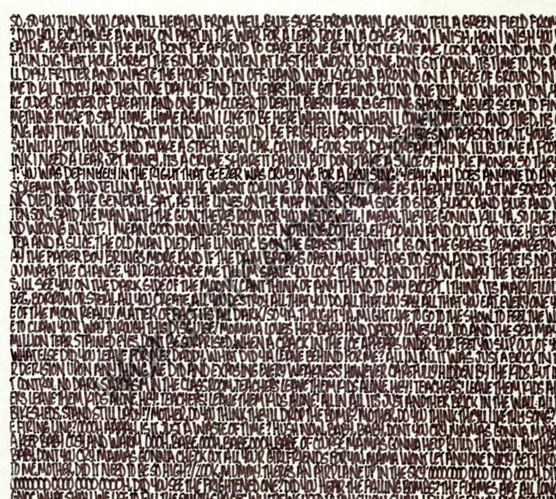 Pink Floyd Word Art Print - Etsy