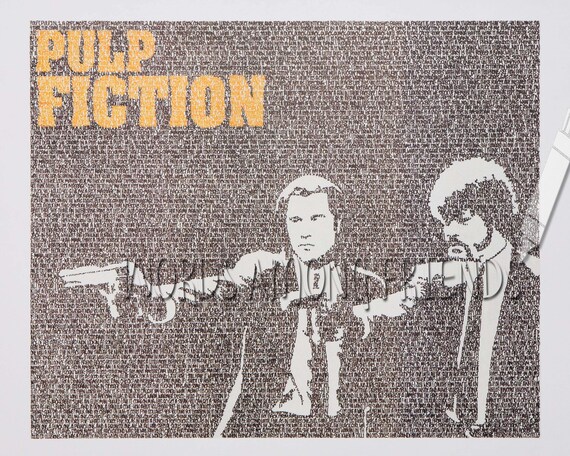 Edgar Allan Poe Pulp Fiction Guns SCENE T Shirt