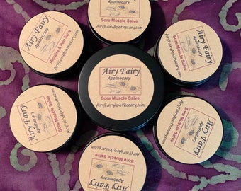 Sore Muscle Salve, Pain Salve, Healing Salve, Eucalyptus Peppermint Salve