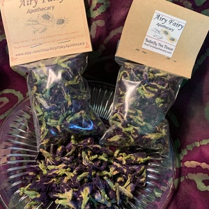 Dried Organic Butterfly Pea Flowers, Blue Tea, Herb Tea, Sun Tea