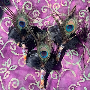 Feather Smudge Fan, Smudging, Feather Fan, Peacock Feather, Ostrich Feather, Rooster Feather, House Energy Clearing