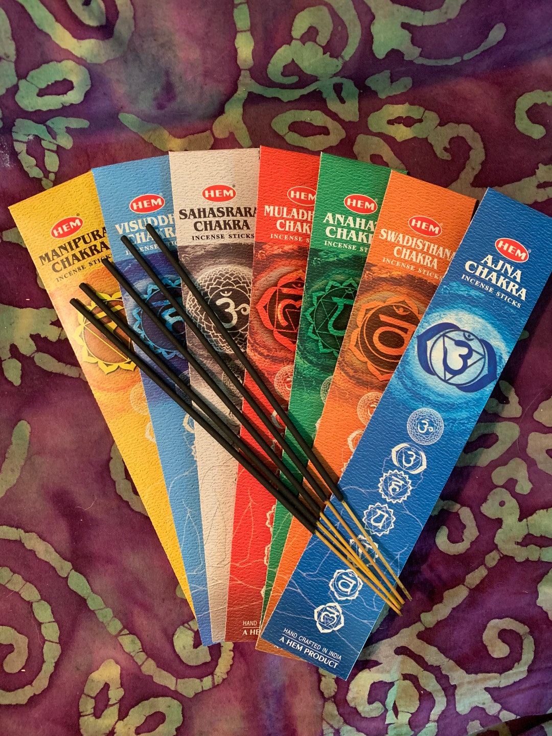 Seven Chakra Incense Stick Incense House Clearing Etsy