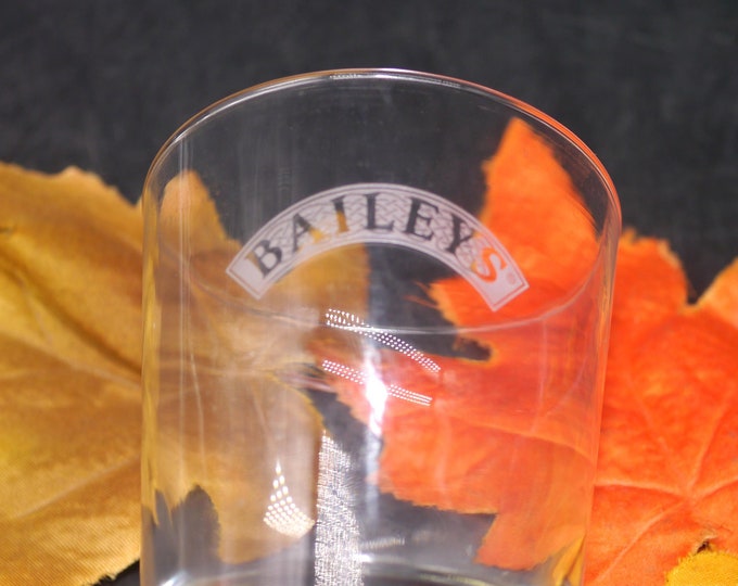 Bailey's Irish Cream on-the-rocks | old-fashioned glass. Etched-glass branding, weighted base.  Commercial-quality glassware.