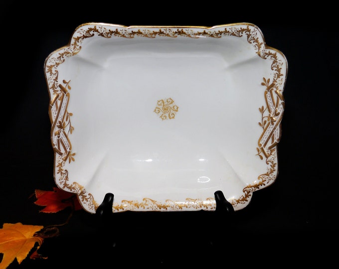Antique Haviland Limoges serving bowl made in France, imported Ovington Bros New York.