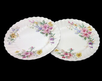 Pair of Royal Doulton Arcadia H4802 luncheon plates made in England.