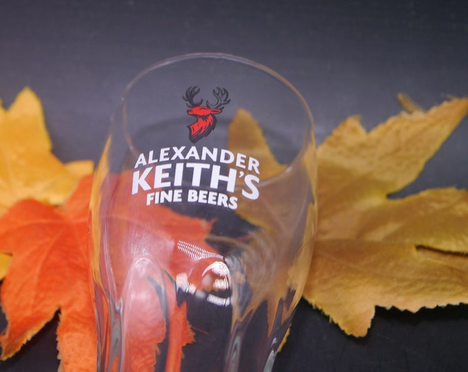 Alexander Keith's pilsner pint glass.  Etched-glass branding.