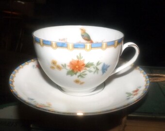 Mz Altrohlau Tea Teacup Cup /& Saucer c1930/'s Pink Floral Golden Pearl