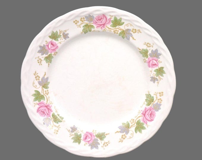 Grindley Swansea Rose | GRE1340 bread plate. Satin White ironstone made in England. Sold individually.
