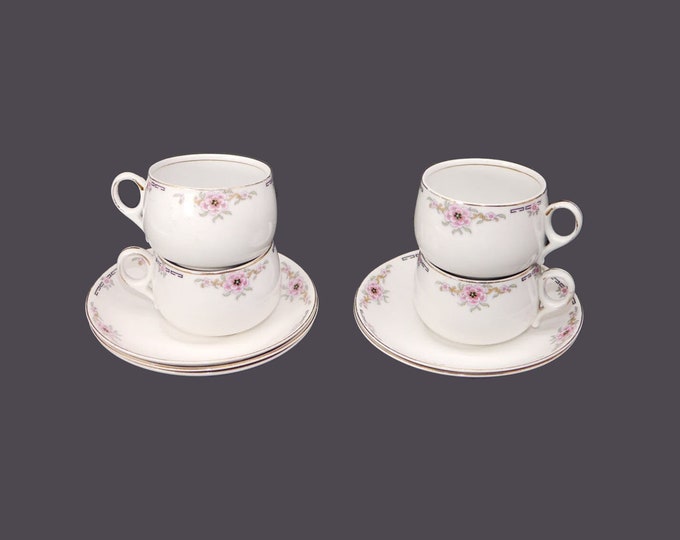 Antique Alfred Meakin Milldale cup and saucer sets made in England. Choose quantity below.
