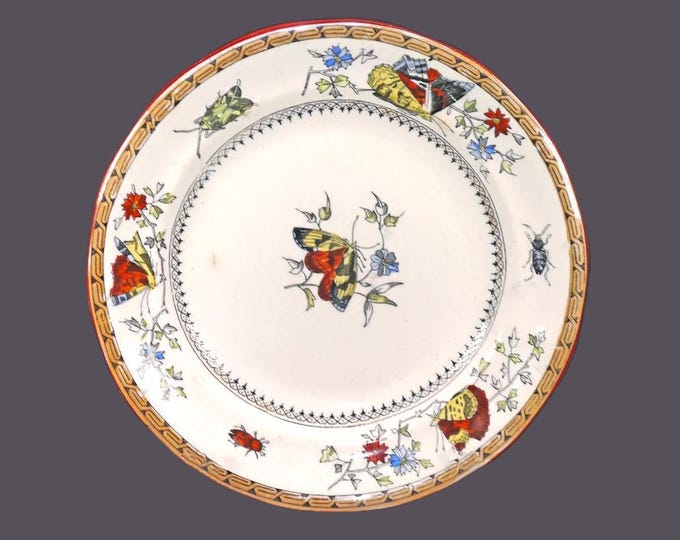 Petrus Regout The Societe Ceramique Vlinder | Papillon salad plate made in Maastricht Holland.