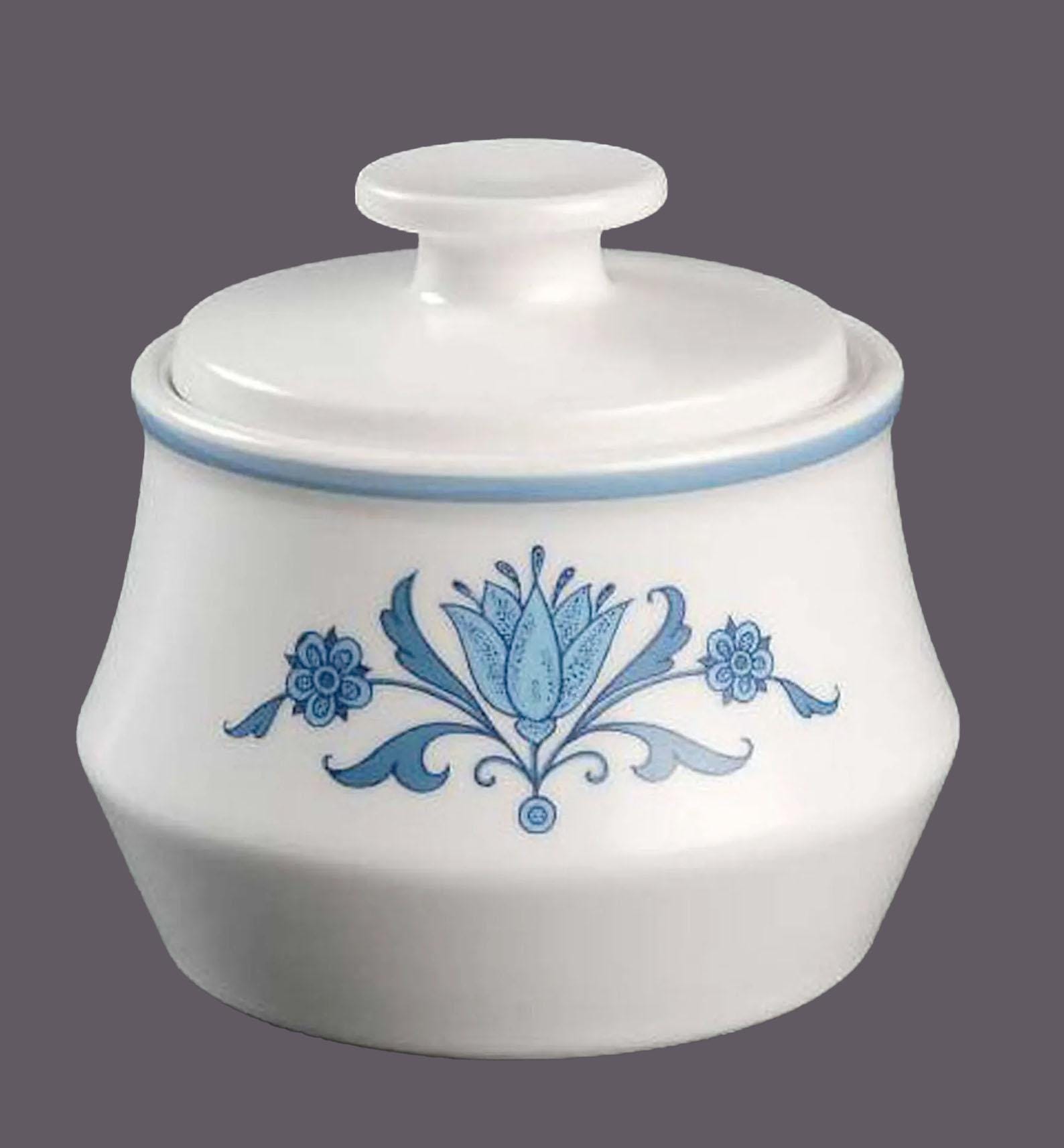 Noritake Blue Haven Stoneware Creamer and Covered Sugar Bowl Noritake Blue Haven Stoneware Creamer and Covered Sugar Bowl