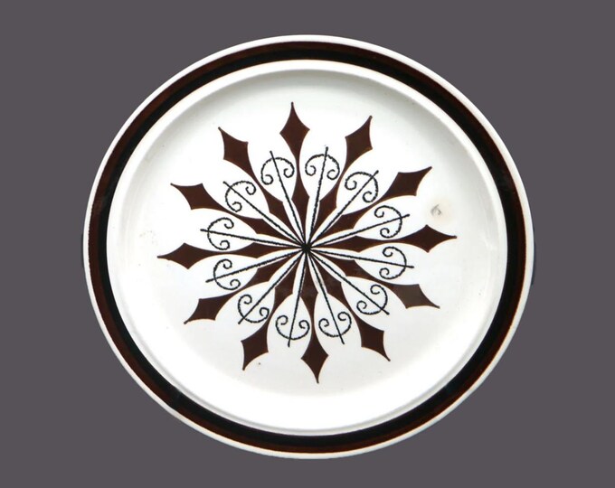 Royal China Mesa stoneware dinner plate. Omegastone stoneware made in USA. Flawed (see below).