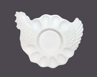 Vintage Teleflora Hen Deviled Egg Platter: Hand-Painted Portugal Kitchen Decor