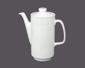 Johnson Brothers Athena Chef's favorite all-white teapot made in England. Flawed (see below).