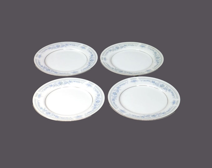 Four Towne House Blue Spring 4033 bread plates made in Japan.
