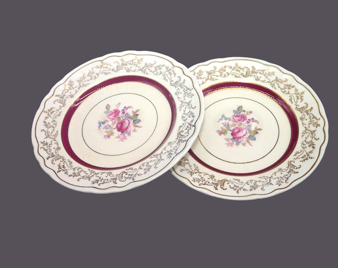 Vintage Sovereign Potters Montcalm salad plates. Set of 4. Flaws.