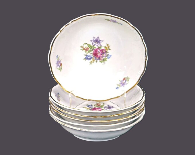 Wawel Meissen Flower coupe cereal bowls made in Poland. Choose quantity below.