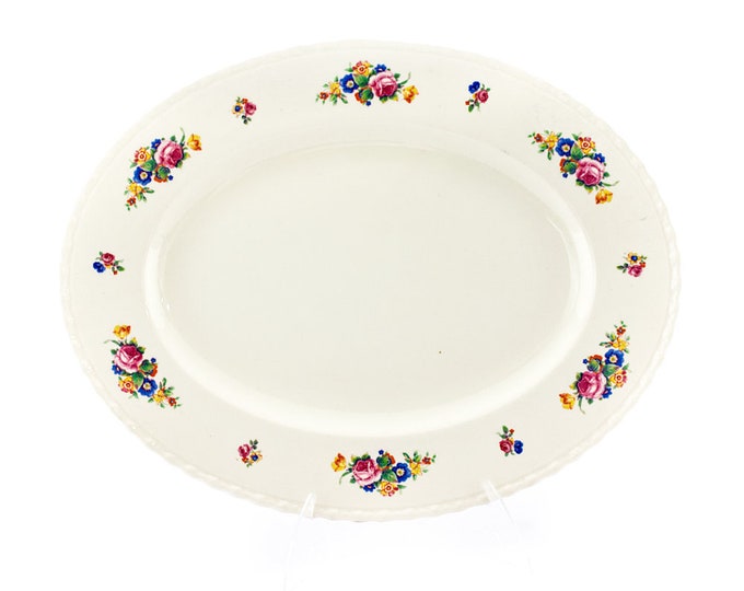 Myott Rose of England oval platter made in England.