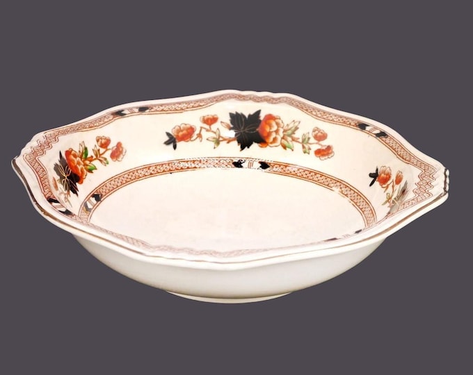 Antique Duchess Royal 3449 round lugged Imari serving bowl made in England. Flaws (see below).
