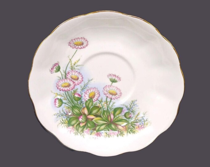Vintage Royal Albert Saucer: Pink Michaelmas Daisies. England.