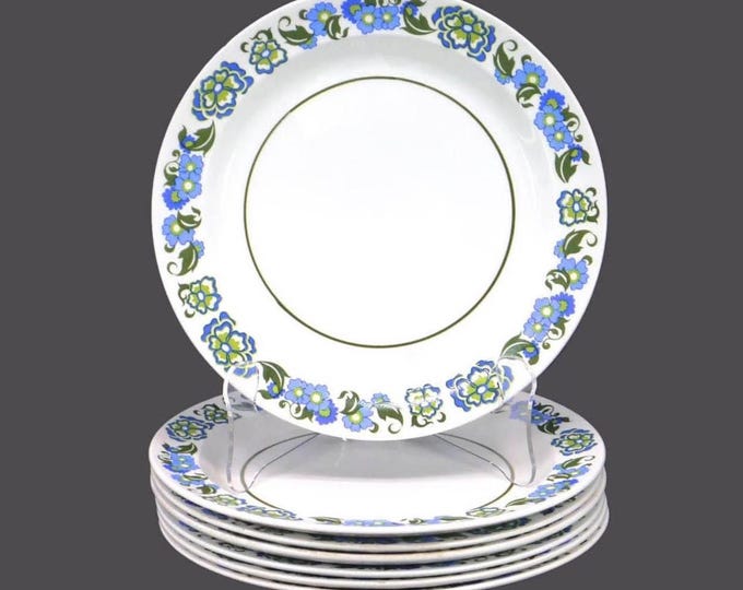 Retro vintage Sears Greenwood dinner plates made Japan. Set of 7.