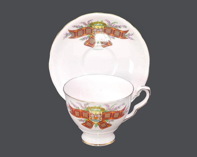 Royal Standard Bonnie Scotland Clan Cameron bone china tea set made in England.