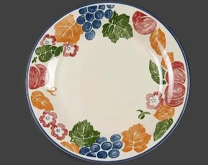 Staffordshire Tableware Chianti salad plate made in England. Sold individually.