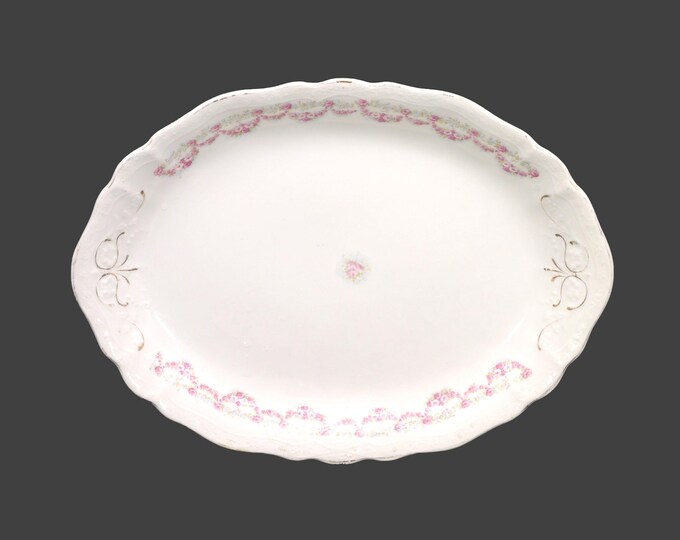 Antique Edwardian Age Johnson Brothers JB960 lugged platter made in England.