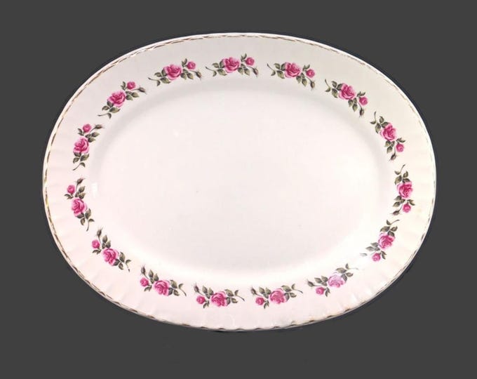 Ridgway Romance oval platter. White Mist ironstone made in England.