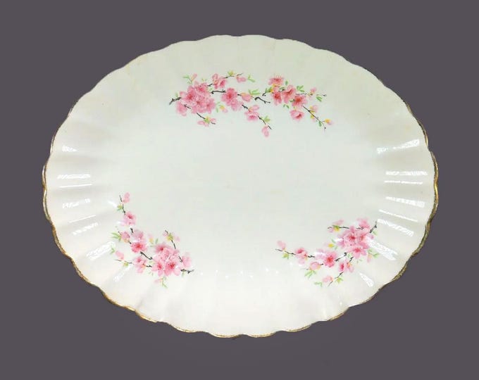 W.S. George Peach Blossom oval vegetable platter. English ironstone decorated in the USA.