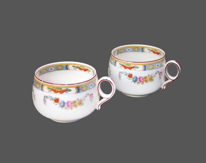 Pair of antique Johnson Brothers Arundale orphaned cups made in England. Flaw (see below).