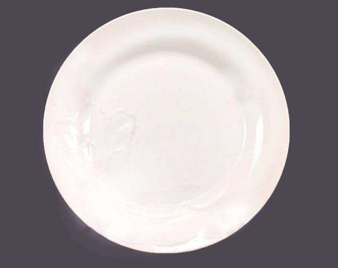Vintage Studio Nova Tulip White M2051 all-white dinner plate made Japan.